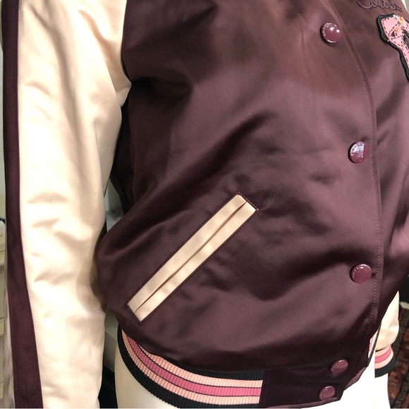 Coach Reversible Satin Varsity Style Bomber Jacket - Picture 4 of 16